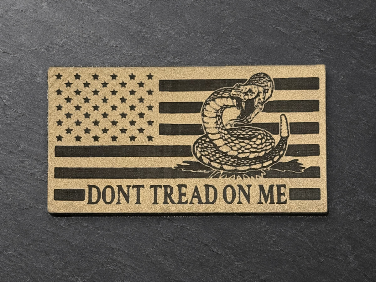 Don't Tread on Me patch, light square flag patch